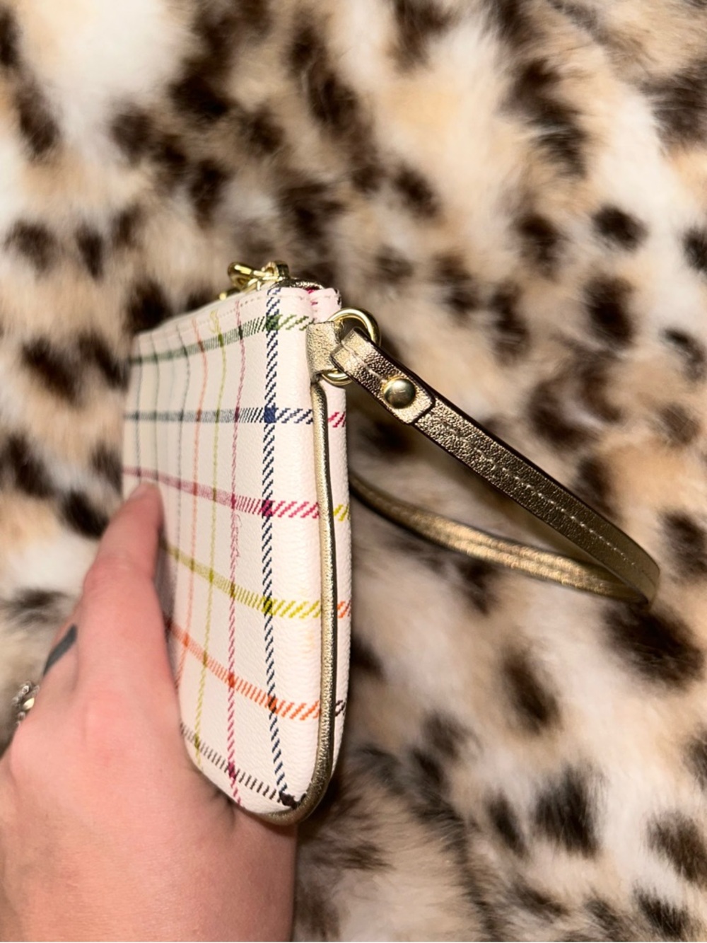 COACH Peyton Tattersall Plaid Coated Canvas Wristlet -NWOT- - Picture 10 of 16
